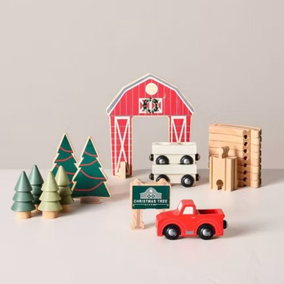 Hearth & Hand with Magnolia Toy Christmas Tree Farm Train Playset 23 piece - Picture 1 of 5
